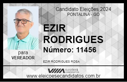 Candidato EZIR RODRIGUES 2024 - PONTALINA - Eleições