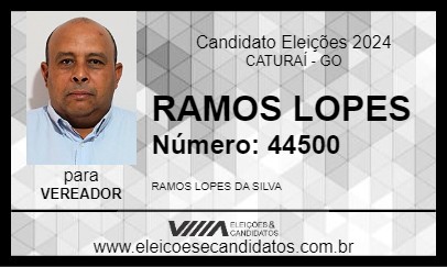 Candidato RAMOS LOPES 2024 - CATURAÍ - Eleições