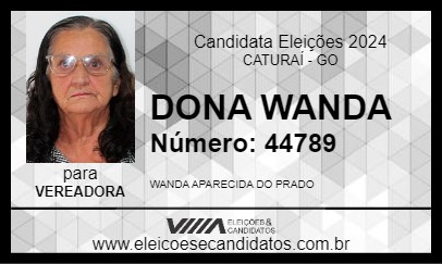 Candidato DONA WANDA 2024 - CATURAÍ - Eleições