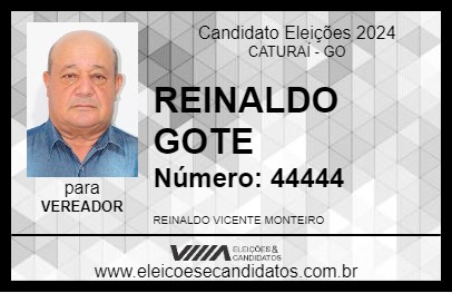 Candidato REINALDO GOTE 2024 - CATURAÍ - Eleições