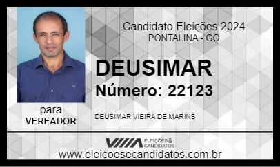 Candidato DEUSIMAR 2024 - PONTALINA - Eleições