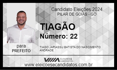 Candidato TIAGÃO 2024 - PILAR DE GOIÁS - Eleições