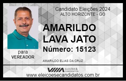 Candidato AMARILDO LAVA JATO 2024 - ALTO HORIZONTE - Eleições