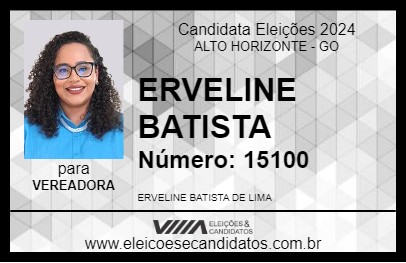 Candidato ERVELINE BATISTA 2024 - ALTO HORIZONTE - Eleições