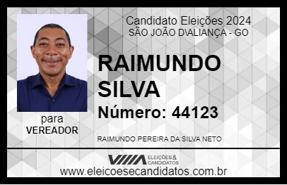 Candidato RAIMUNDO SILVA 2024 - SÃO JOÃO D\ALIANÇA - Eleições