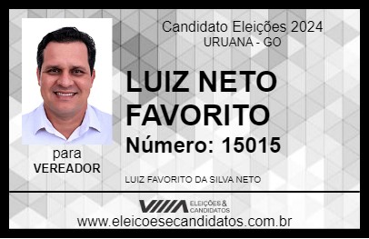 Candidato LUIZ NETO FAVORITO 2024 - URUANA - Eleições