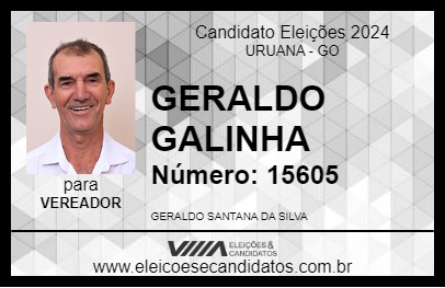 Candidato GERALDO GALINHA 2024 - URUANA - Eleições