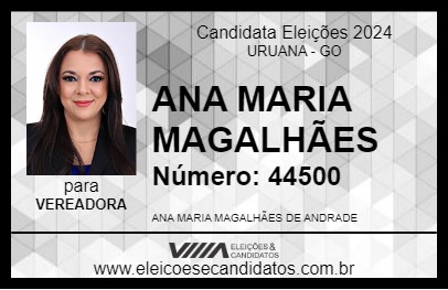 Candidato ANA MARIA MAGALHÃES 2024 - URUANA - Eleições