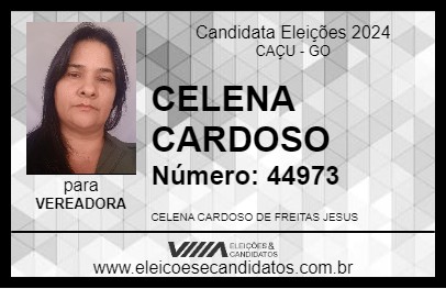 Candidato CELENA CARDOSO 2024 - CAÇU - Eleições