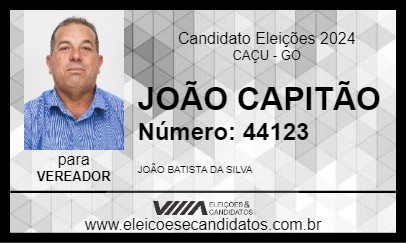 Candidato JOÃO CAPITÃO 2024 - CAÇU - Eleições