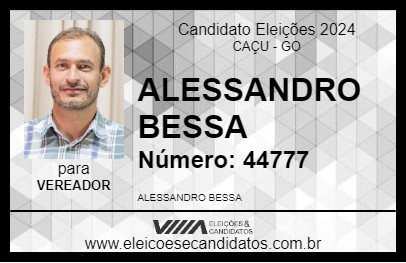 Candidato ALESSANDRO BESSA 2024 - CAÇU - Eleições