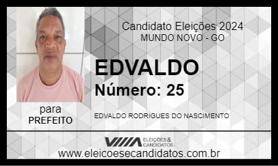 Candidato EDVALDO 2024 - MUNDO NOVO - Eleições