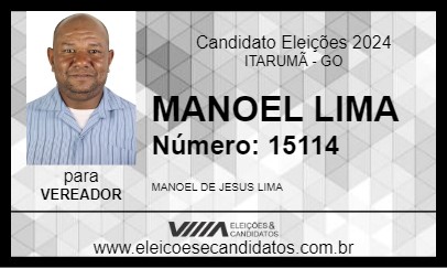 Candidato MANOEL LIMA 2024 - ITARUMÃ - Eleições