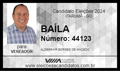 Candidato BAÍLA 2024 - ITARUMÃ - Eleições