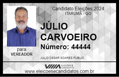 Candidato JÚLIO CARVOEIRO 2024 - ITARUMÃ - Eleições