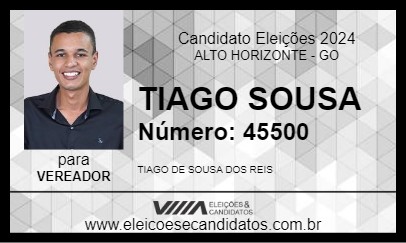 Candidato TIAGO SOUSA 2024 - ALTO HORIZONTE - Eleições