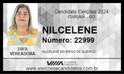 Candidato NILCELENE 2024 - ITARUMÃ - Eleições