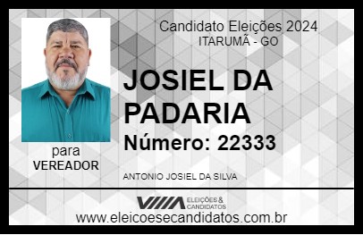 Candidato JOSIEL DA PADARIA 2024 - ITARUMÃ - Eleições