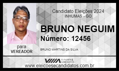 Candidato BRUNO NEGUIM 2024 - INHUMAS - Eleições