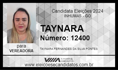 Candidato TAYNARA 2024 - INHUMAS - Eleições