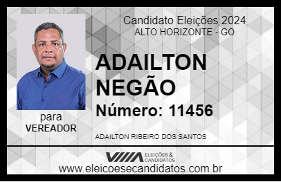 Candidato ADAILTON NEGÃO 2024 - ALTO HORIZONTE - Eleições