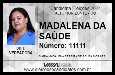 Candidato MADALENA DA SAÚDE 2024 - ALTO HORIZONTE - Eleições