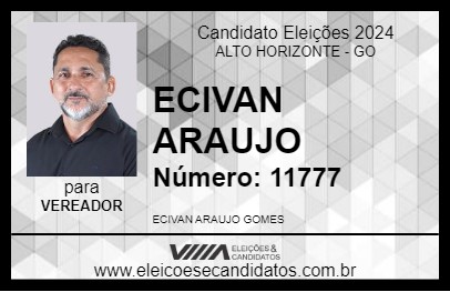 Candidato ECIVAN ARAUJO 2024 - ALTO HORIZONTE - Eleições