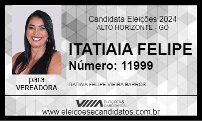 Candidato ITATIAIA FELIPE 2024 - ALTO HORIZONTE - Eleições