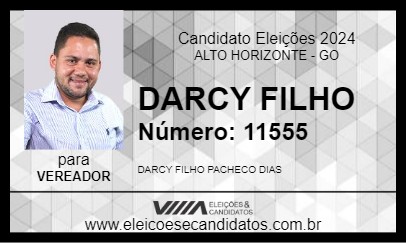 Candidato DARCY FILHO 2024 - ALTO HORIZONTE - Eleições