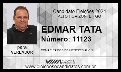 Candidato EDMAR TATA 2024 - ALTO HORIZONTE - Eleições