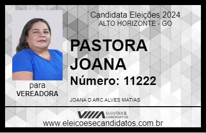 Candidato PASTORA JOANA 2024 - ALTO HORIZONTE - Eleições