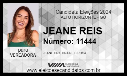 Candidato JEANE REIS 2024 - ALTO HORIZONTE - Eleições