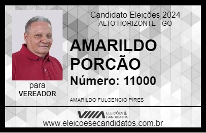 Candidato AMARILDO PORCÃO 2024 - ALTO HORIZONTE - Eleições