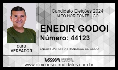 Candidato ENEDIR GODOI 2024 - ALTO HORIZONTE - Eleições