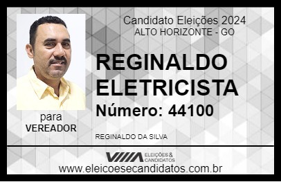 Candidato REGINALDO ELETRICISTA 2024 - ALTO HORIZONTE - Eleições