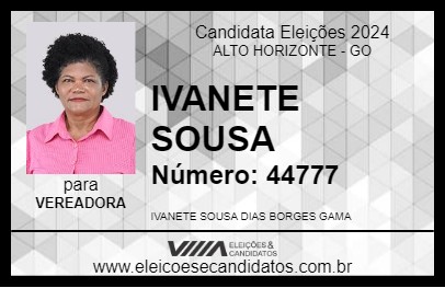 Candidato IVANETE SOUSA 2024 - ALTO HORIZONTE - Eleições