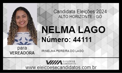 Candidato NELMA LAGO 2024 - ALTO HORIZONTE - Eleições