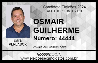 Candidato OSMAIR GUILHERME 2024 - ALTO HORIZONTE - Eleições