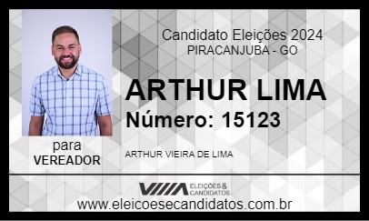 Candidato ARTHUR LIMA 2024 - PIRACANJUBA - Eleições