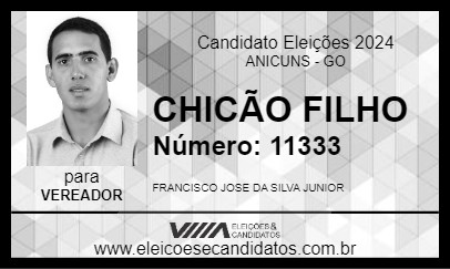 Candidato CHICÃO FILHO 2024 - ANICUNS - Eleições