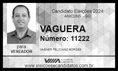 Candidato VAGUERA 2024 - ANICUNS - Eleições