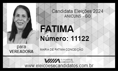 Candidato FATIMA 2024 - ANICUNS - Eleições