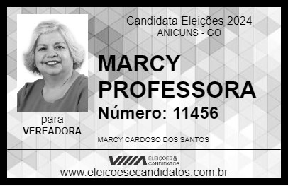 Candidato MARCY PROFESSORA 2024 - ANICUNS - Eleições