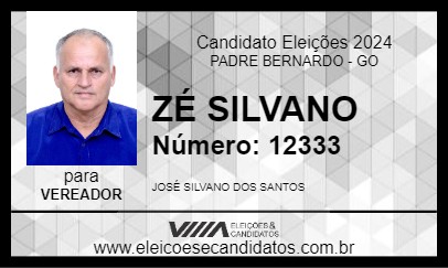 Candidato ZÉ SILVANO 2024 - PADRE BERNARDO - Eleições