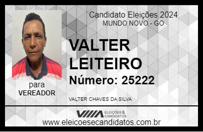 Candidato VALTER LEITEIRO 2024 - MUNDO NOVO - Eleições