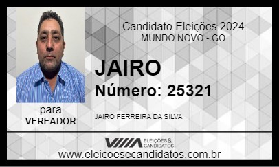 Candidato JAIRO 2024 - MUNDO NOVO - Eleições