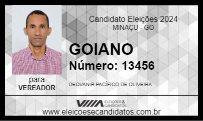 Candidato GOIANO 2024 - MINAÇU - Eleições