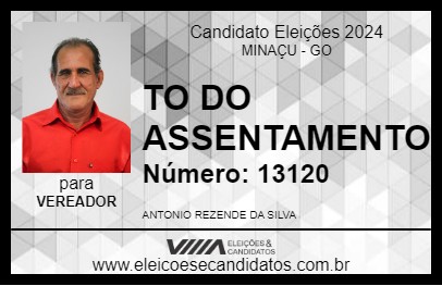 Candidato TO DO ASSENTAMENTO 2024 - MINAÇU - Eleições