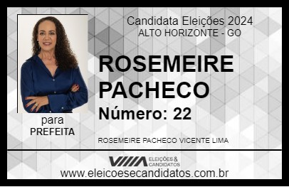 Candidato ROSEMEIRE PACHECO 2024 - ALTO HORIZONTE - Eleições