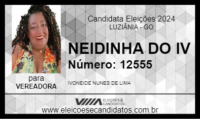 Candidato NEIDINHA DO IV 2024 - LUZIÂNIA - Eleições